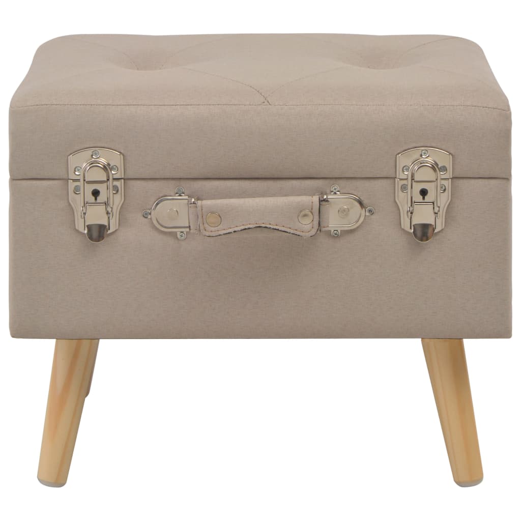 Hocker mit Stauraum 3 Stk. Beige Stoff - Pazzar.ch