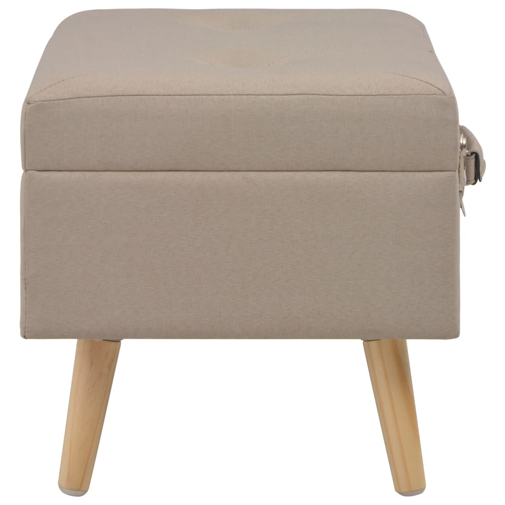 Hocker mit Stauraum 3 Stk. Beige Stoff - Pazzar.ch