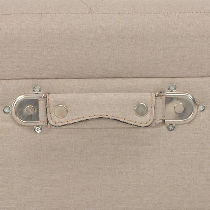 Hocker mit Stauraum 3 Stk. Beige Stoff - Pazzar.ch
