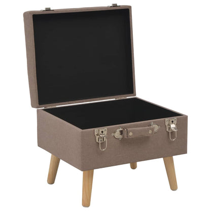 Hocker mit Stauraum 3 Stk. Braun Stoff - Pazzar.ch