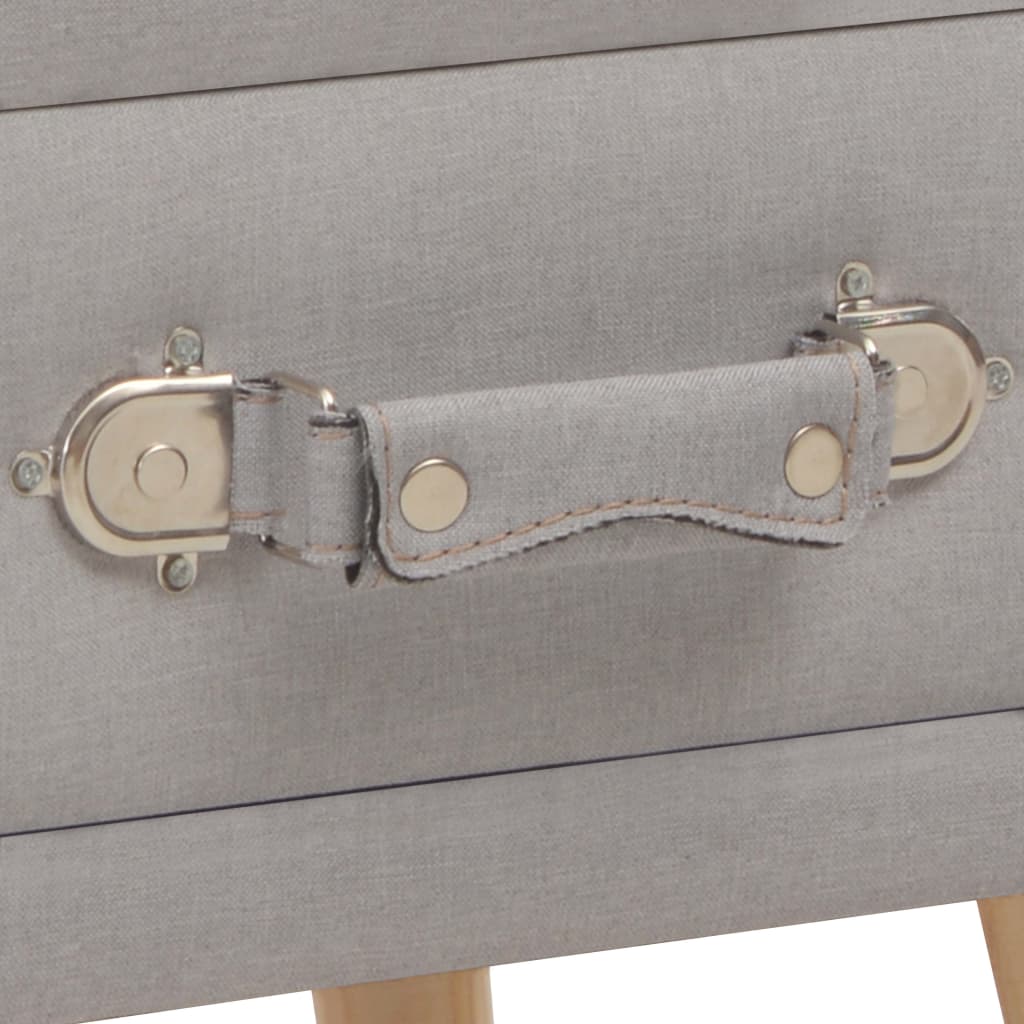Nachttisch Grau 40 x 35 x 40 Stoff - Pazzar.ch