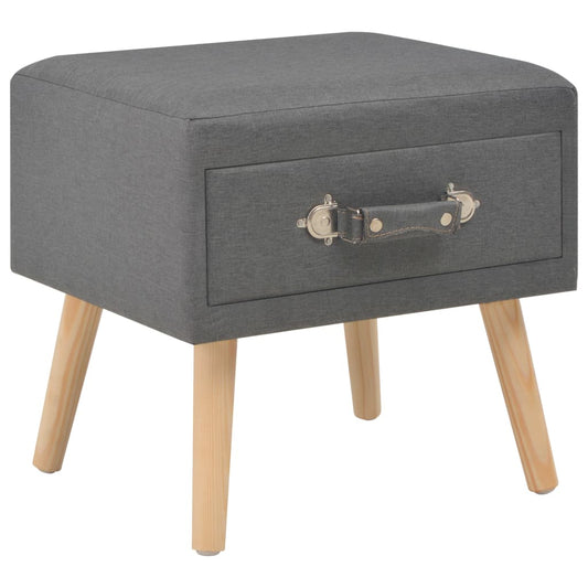 Nachttisch Dunkelgrau 40 x 35 x 40 Stoff - Pazzar.ch