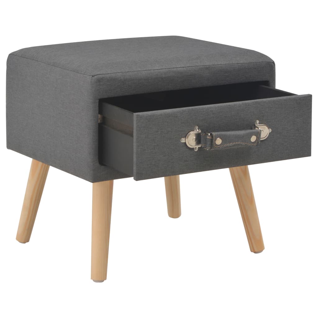 Nachttisch Dunkelgrau 40 x 35 x 40 Stoff - Pazzar.ch