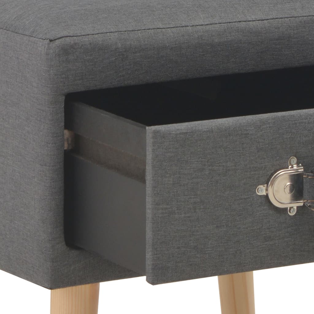 Nachttisch Dunkelgrau 40 x 35 x 40 Stoff - Pazzar.ch
