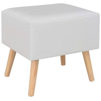 Nachttisch Weiß 40 x 35 x 40 Kunstleder - Pazzar.ch