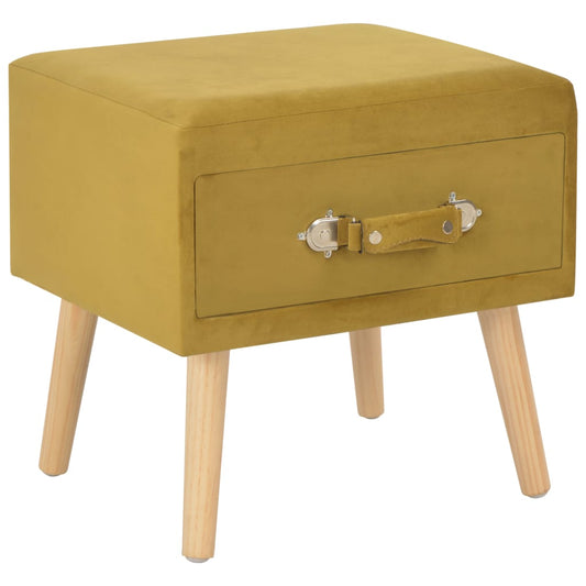 Nachttisch Senfgelb 40 x 35 x 40 Samt - Pazzar.ch