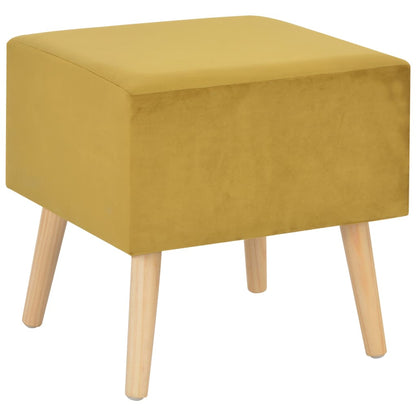 Nachttisch Senfgelb 40 x 35 x 40 Samt - Pazzar.ch
