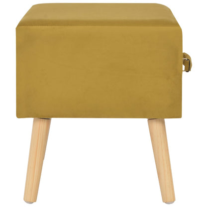 Nachttisch Senfgelb 40 x 35 x 40 Samt - Pazzar.ch