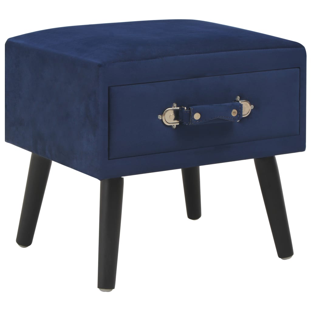 Nachttisch Blau 40 x 35 x 40 Samt - Pazzar.ch