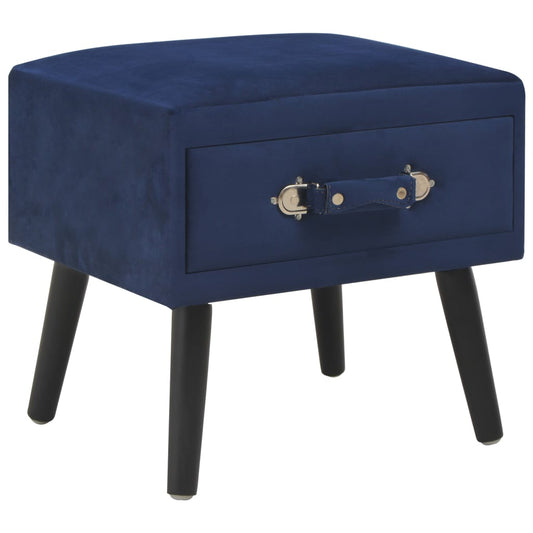 Nachttisch Blau 40 x 35 x 40 Samt - Pazzar.ch
