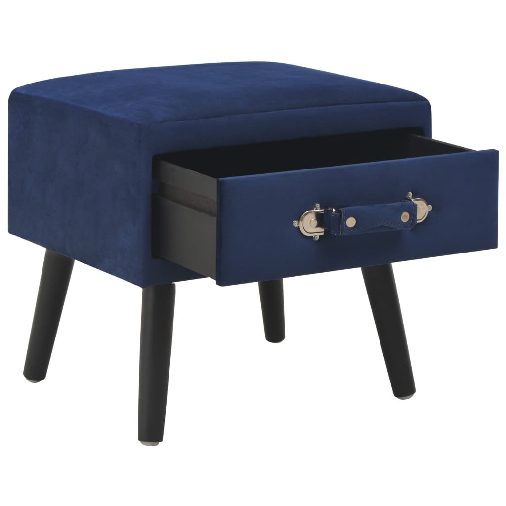 Nachttisch Blau 40 x 35 x 40 Samt - Pazzar.ch