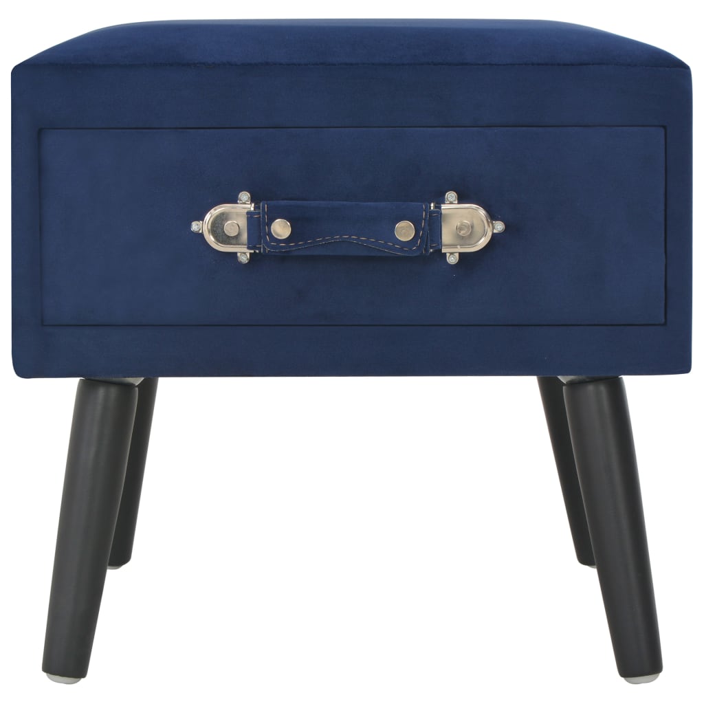Nachttisch Blau 40 x 35 x 40 Samt - Pazzar.ch