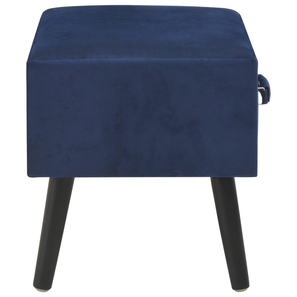 Nachttisch Blau 40 x 35 x 40 Samt - Pazzar.ch