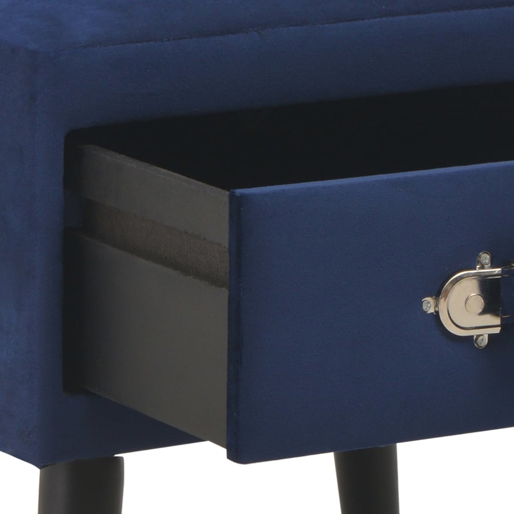 Nachttisch Blau 40 x 35 x 40 Samt - Pazzar.ch
