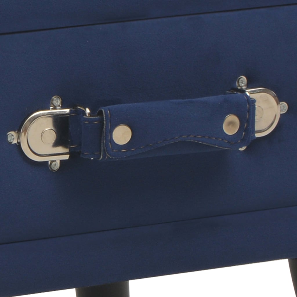 Nachttisch Blau 40 x 35 x 40 Samt - Pazzar.ch