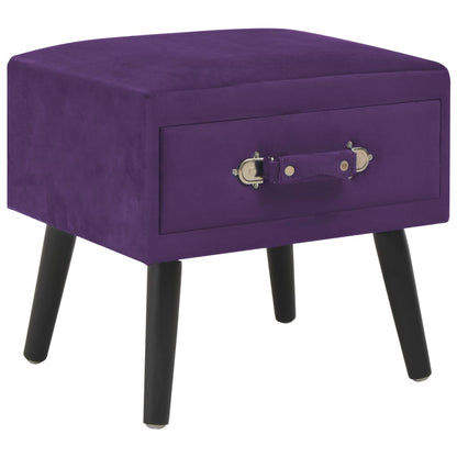 Nachttisch Dunkelviolett 40 x 35 x 40 Samt - Pazzar.ch