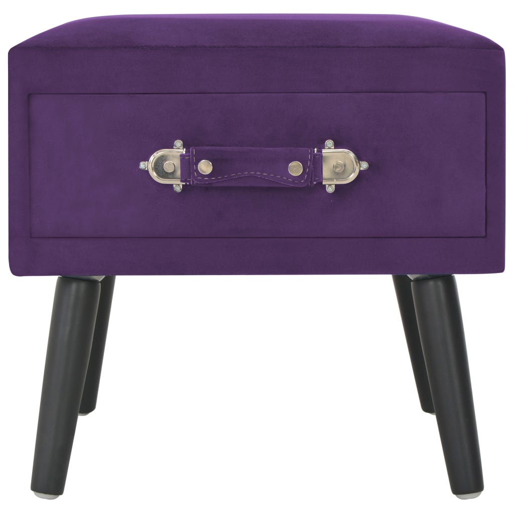 Nachttisch Dunkelviolett 40 x 35 x 40 Samt - Pazzar.ch