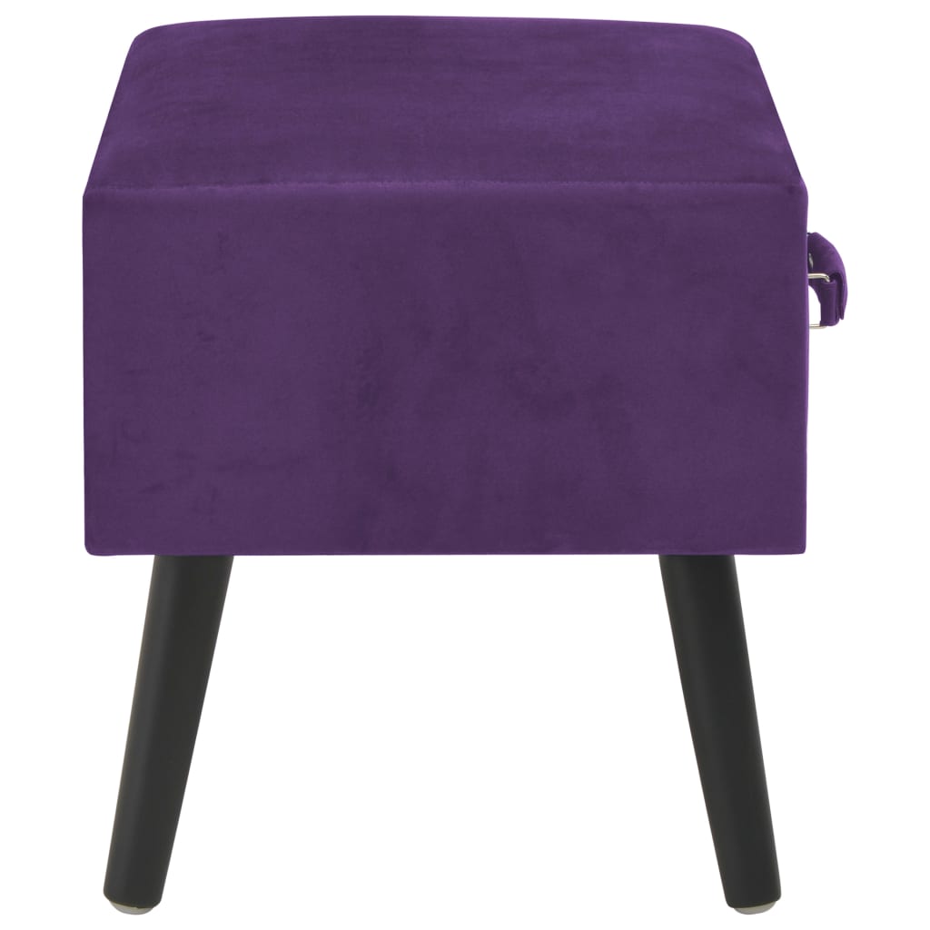 Nachttisch Dunkelviolett 40 x 35 x 40 Samt - Pazzar.ch
