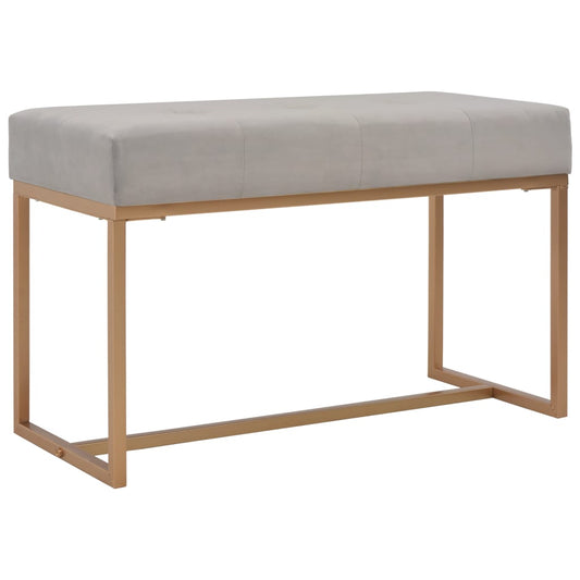 Bank 80 cm Grau Samt - Pazzar.ch