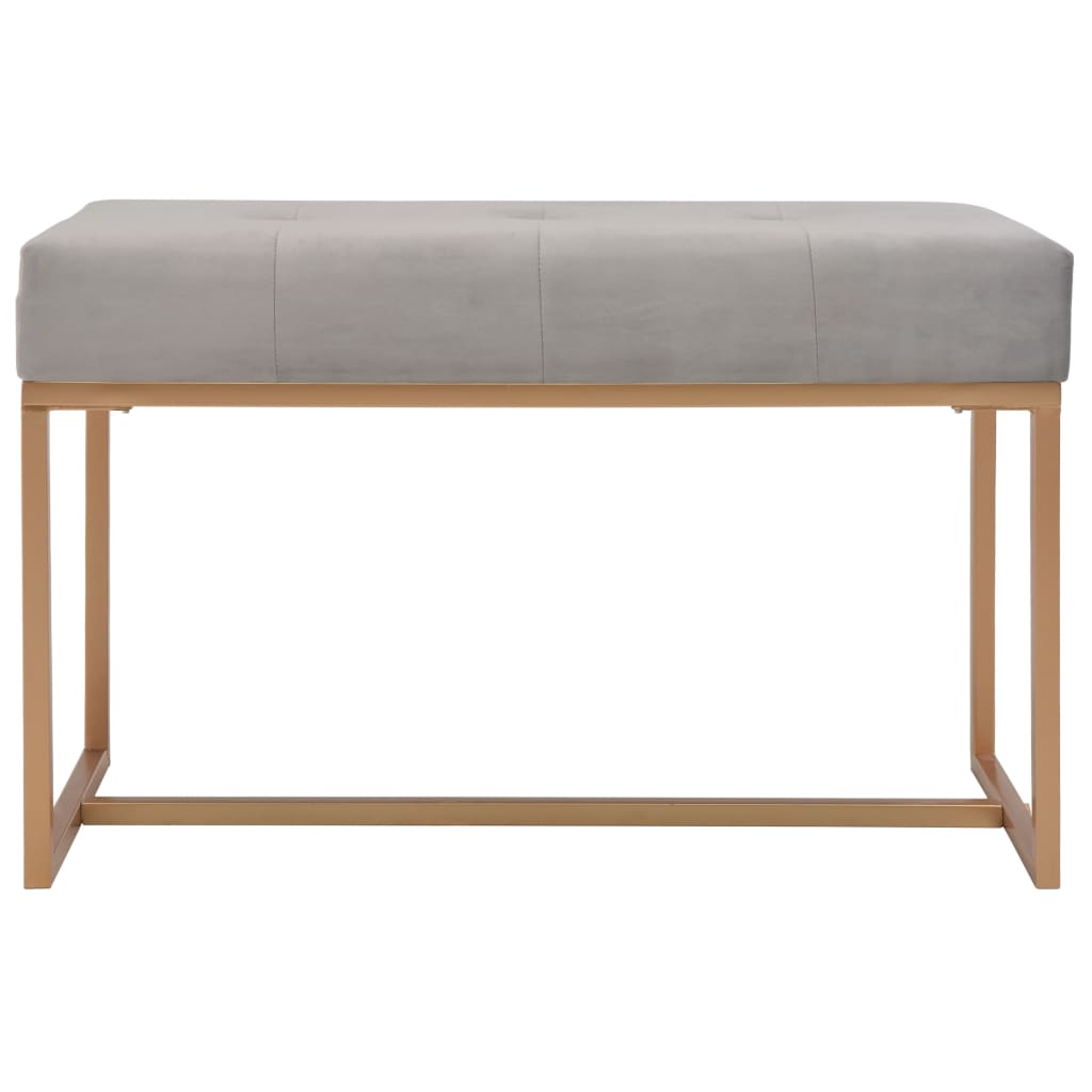 Bank 80 cm Grau Samt - Pazzar.ch