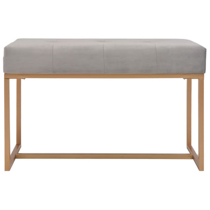 Bank 80 cm Grau Samt - Pazzar.ch
