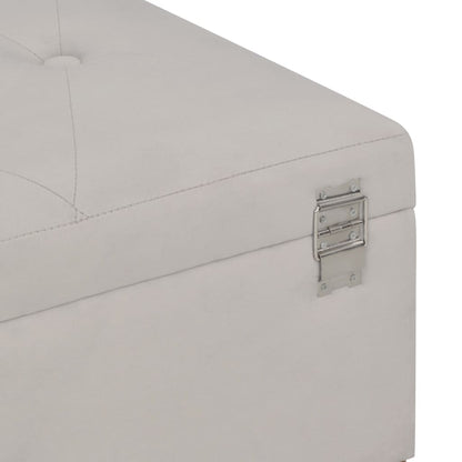 Bank mit Staufach 105 cm Grau Samt - Pazzar.ch