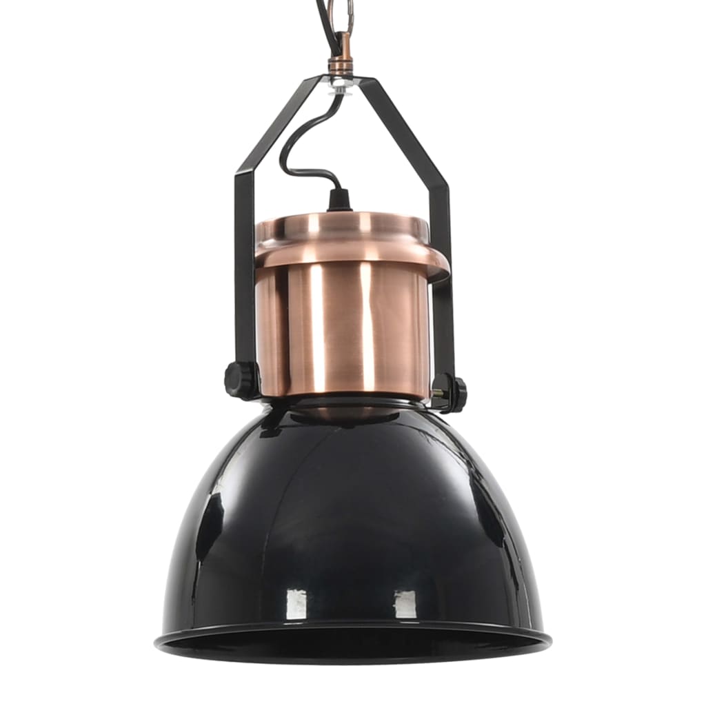 Deckenlampe 2 Stk. Schwarz Rund E27 - Pazzar.ch