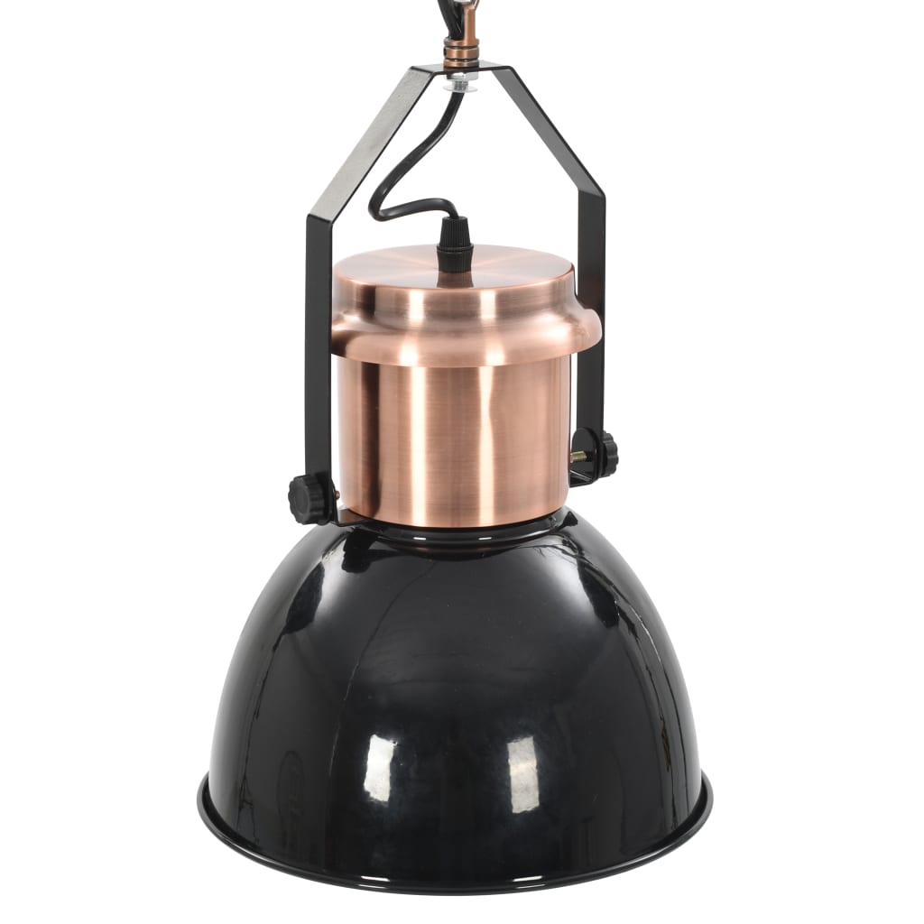 Deckenlampe 2 Stk. Schwarz Rund E27 - Pazzar.ch