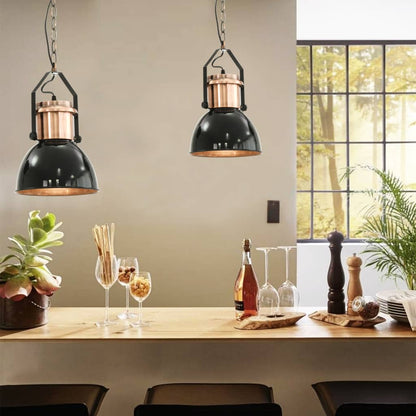 Deckenlampe 2 Stk. Schwarz Rund E27 - Pazzar.ch