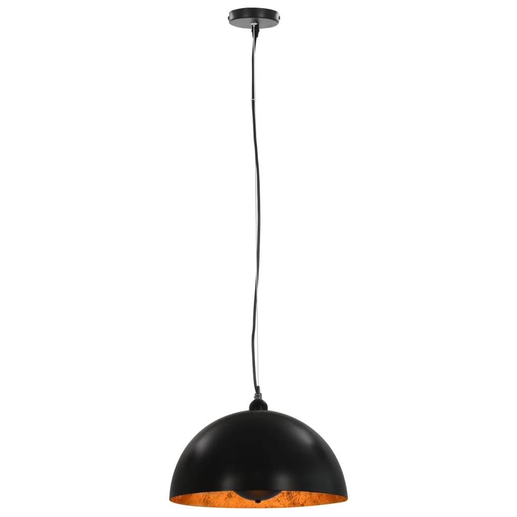 Deckenleuchten 2 Stk. Schwarz und Gold Halbkugelförmig 40cm E27 - Pazzar.ch