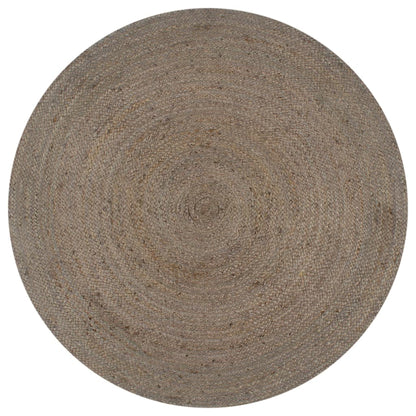 Teppich Handgefertigt Jute Rund 90 cm Grau - Pazzar.ch