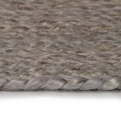 Teppich Handgefertigt Jute Rund 90 cm Grau - Pazzar.ch