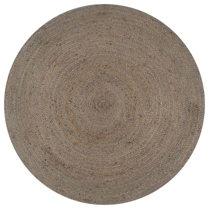 Teppich Handgefertigt Jute Rund 150 cm Grau - Pazzar.ch