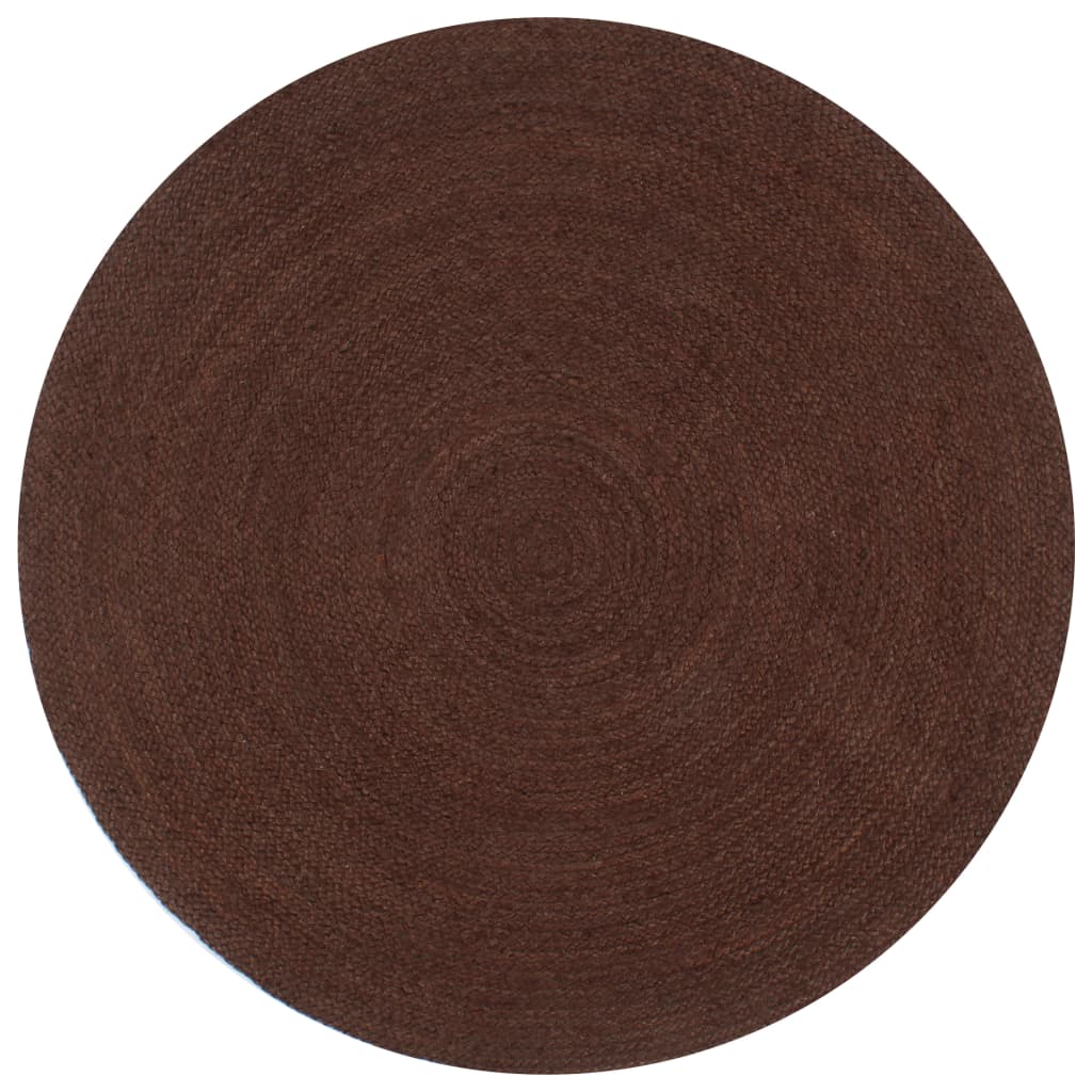 Teppich Handgefertigt Jute Rund 120 cm Braun - Pazzar.ch