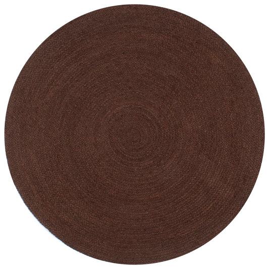 Teppich Handgefertigt Jute Rund 120 cm Braun - Pazzar.ch