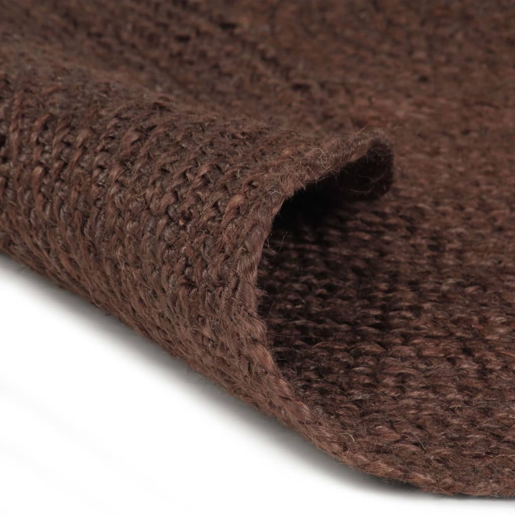 Teppich Handgefertigt Jute Rund 120 cm Braun - Pazzar.ch