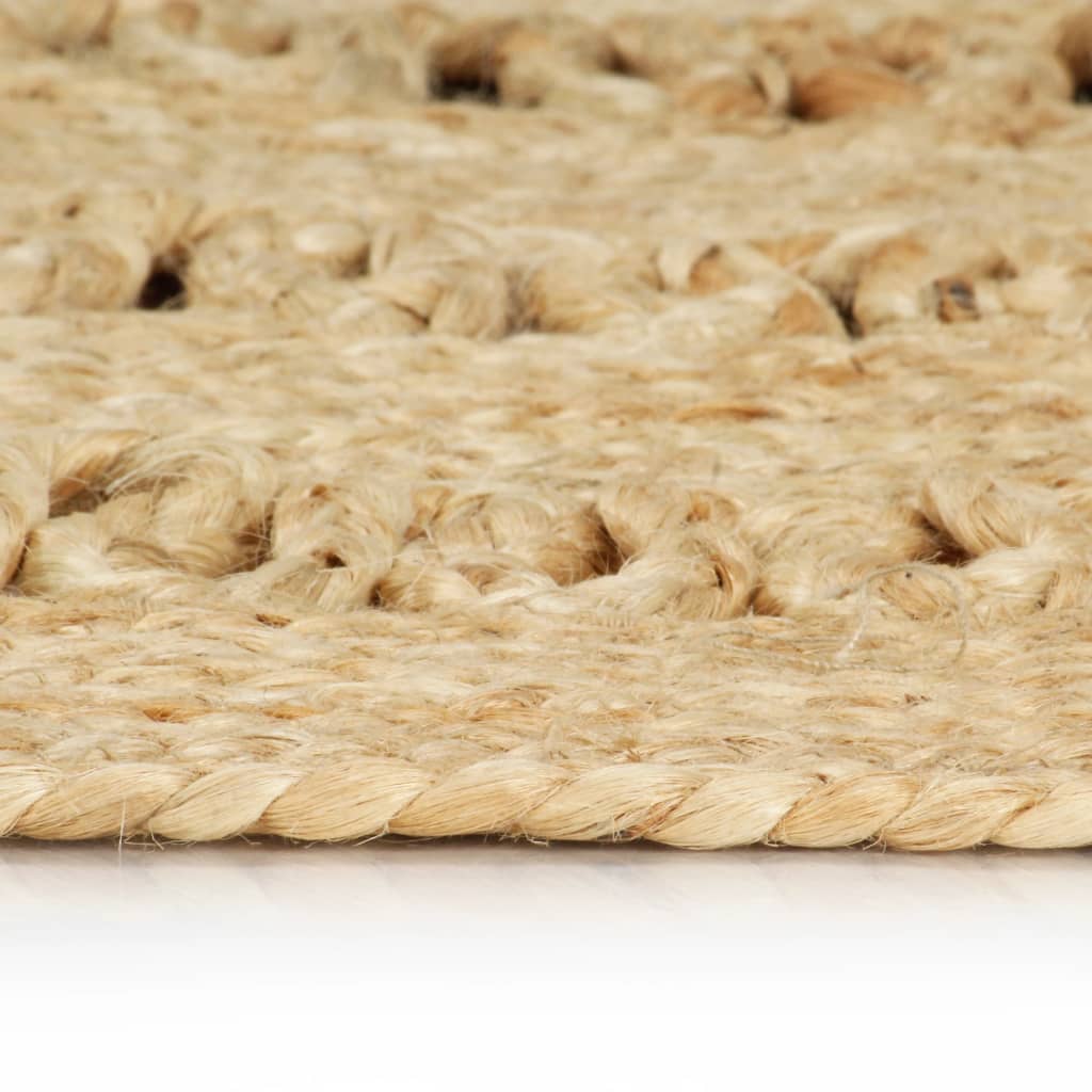 Teppich Handgefertigt Jute Geflochten 120 cm - Pazzar.ch