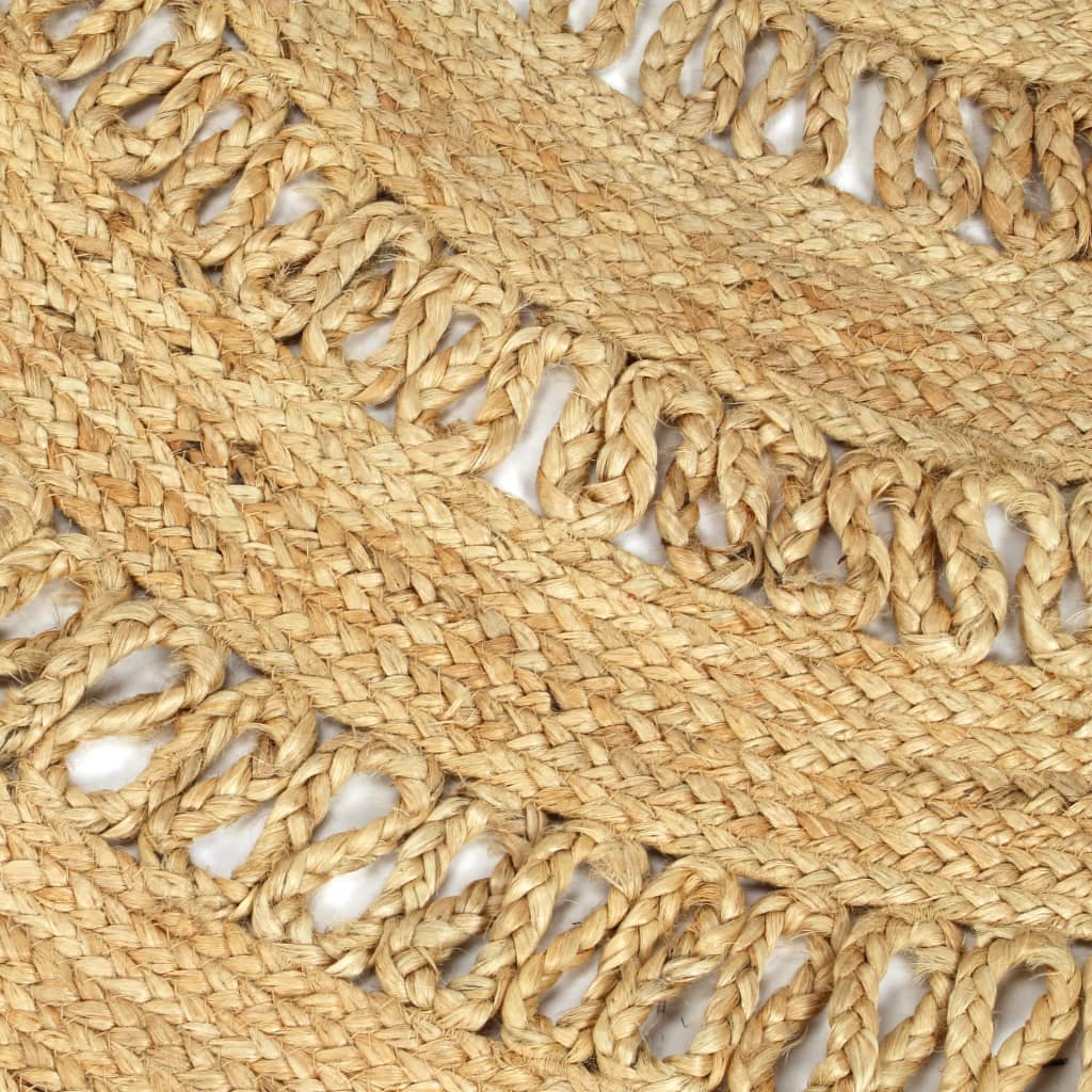 Teppich Handgefertigt Jute Geflochten 120 cm - Pazzar.ch