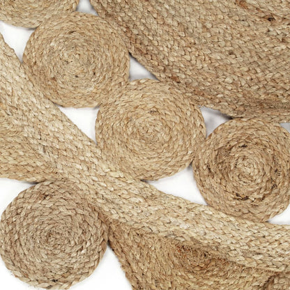 Teppich Handgefertigt Jute Geflochten 120 cm - Pazzar.ch