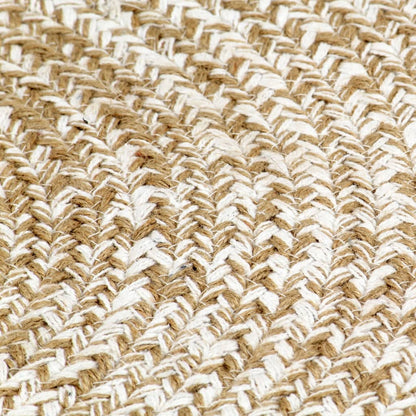 Teppich Handgefertigt Jute Weiß und Natur 90 cm - Pazzar.ch