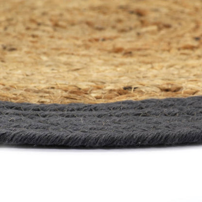 Tischsets 4 Stk. Natur und Anthrazit 38 cm Jute und Baumwolle - Pazzar.ch