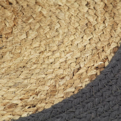 Tischsets 4 Stk. Natur und Anthrazit 38 cm Jute und Baumwolle - Pazzar.ch