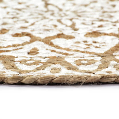 Tischsets 6 Stk. Weiß 38 cm Rund Jute - Pazzar.ch