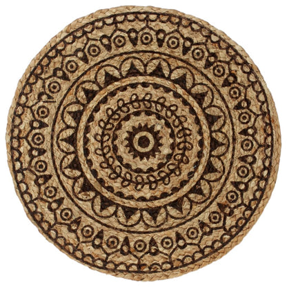 Tischsets 6 Stk. Dunkelbraun 38 cm Rund Jute - Pazzar.ch