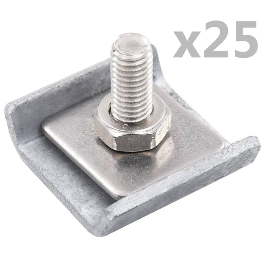 Gittermattenverbinder 25 Sets Silbern - Pazzar.ch