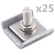 Gittermattenverbinder 25 Sets Silbern