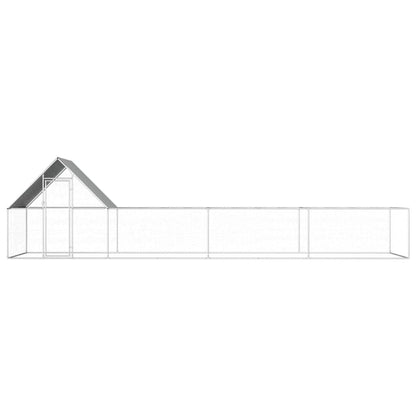 Hühnerstall 8x2x2 m Verzinkter Stahl - Pazzar.ch