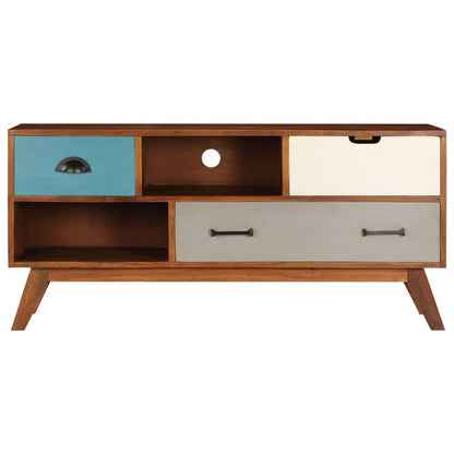 TV-Schrank mit 3 Schubladen 110 x 35 x 50 cm Akazienholz Massiv - Pazzar.ch