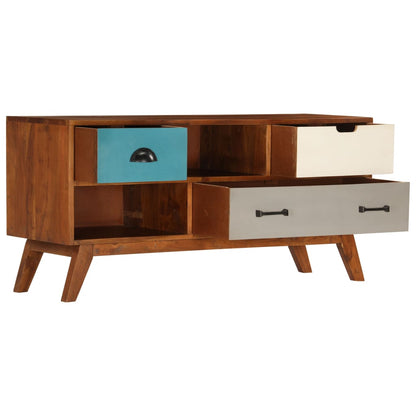 TV-Schrank mit 3 Schubladen 110 x 35 x 50 cm Akazienholz Massiv - Pazzar.ch