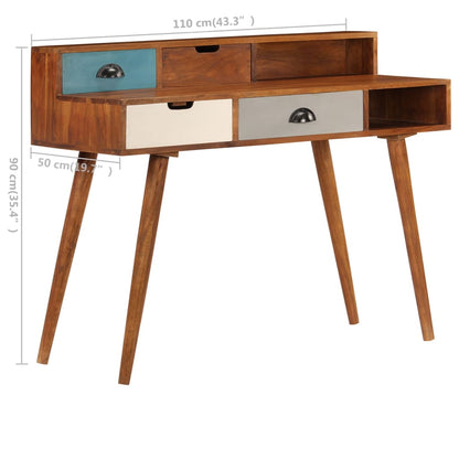 Schreibtisch 110 x 50 x 90 cm Akazienholz Massiv - Pazzar.ch
